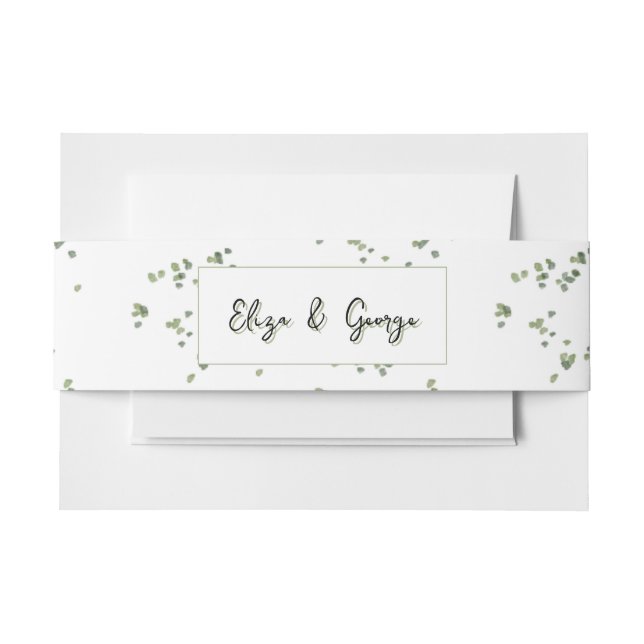 Cintas Para Invitaciones Invitación a un tema sobre el bosque verde (Anverso Ejemplo)