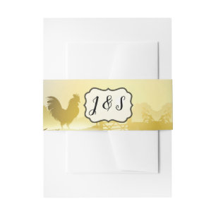 Cintas Para Invitaciones Invitación Belly Band Sunny Morning Farm Country R