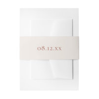 Invitación Boda simple crema y terracota