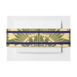 Cintas Para Invitaciones Invitación botánica Art Nouveau Gold Green