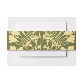 Cintas Para Invitaciones Invitación botánica Art Nouveau Gold Green