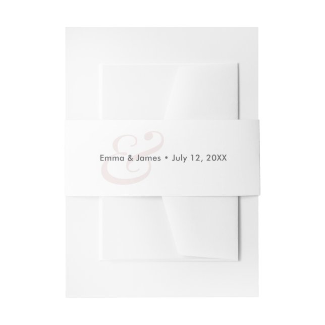 Cintas Para Invitaciones Invitación de boda Blush Ampersand |  (Anverso Ejemplo)