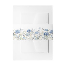 Invitación de boda de flor silvestre hortensia azu