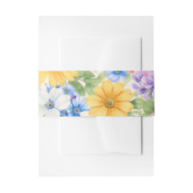 Invitación de boda de flores de jardín de acuarela