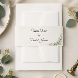 Cintas Para Invitaciones Invitación de boda de lujo con vegetación de eucal