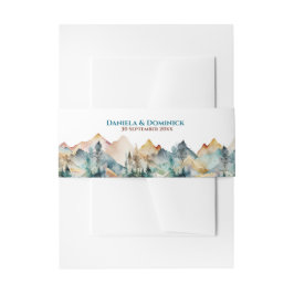 Cintas Para Invitaciones Invitación de boda de montaña con acuarela Belly B
