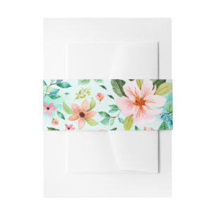 Cintas Para Invitaciones Invitación de boda de playa floral tropical con ba