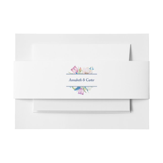 Cintas Para Invitaciones Invitación de Boda de Ramo de Jardín (Anverso Ejemplo)