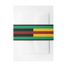 Cintas Para Invitaciones Invitación de boda de rayas Kente verdes rojas ama
