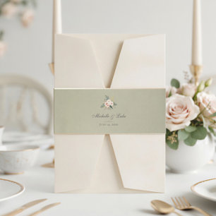 Cintas Para Invitaciones Invitación de boda de terciopelo dorado con flores