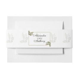 Cintas Para Invitaciones Invitación de boda de vegetación minimalista elega