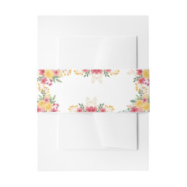 Cintas Para Invitaciones Invitación de boda elegante con nombre dual y flor