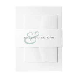 Cintas Para Invitaciones Invitación de boda esmeralda Ampersand | 