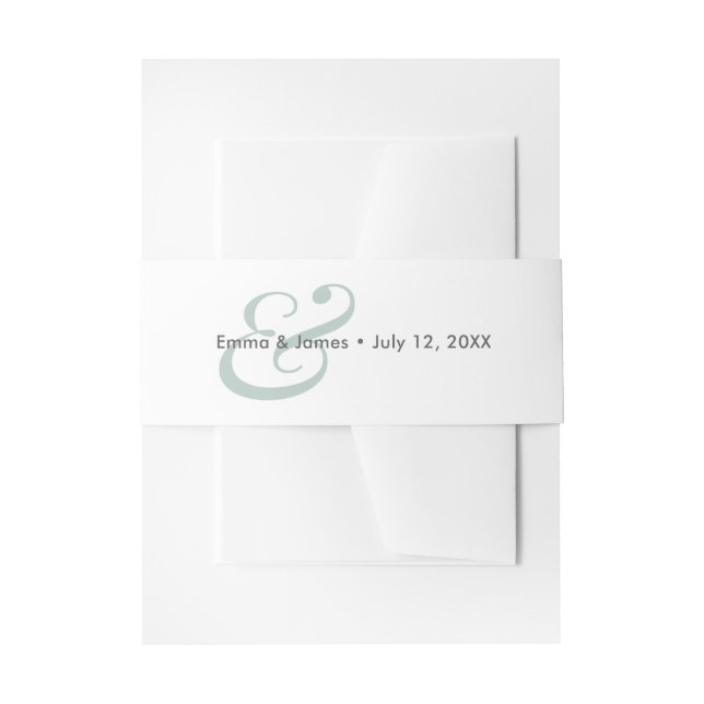 Cintas Para Invitaciones Invitación de boda esmeralda Ampersand |  (Anverso Ejemplo)