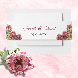 Cintas Para Invitaciones Invitación de boda floral protea botánica Invitat
