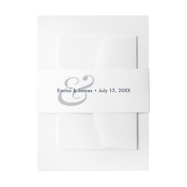 Cintas Para Invitaciones Invitación de boda Navy Ampersand | 