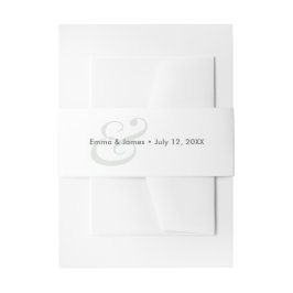 Cintas Para Invitaciones Invitación de boda Sage Ampersand | Banda ventral