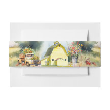 Invitación de la banda ventral amarilla de verano 