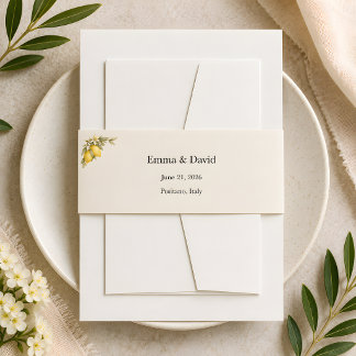 Cintas Para Invitaciones Invitación de Limón Amalfi de Lujo