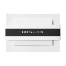 Cintas Para Invitaciones Invitación moderna Minimalista a la boda blanca y 
