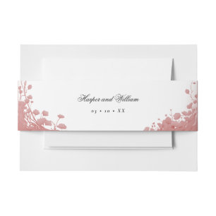 Cintas Para Invitaciones Invitación romántica a la boda floral