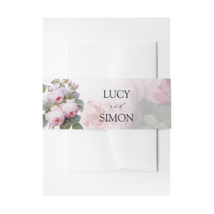 Cintas Para Invitaciones Isabella II, rosas añejos invitan a la banda de Be