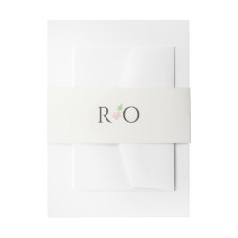Cintas Para Invitaciones Ivory | Chic Couple Initials Wedding Invitation