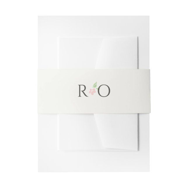 Cintas Para Invitaciones Ivory | Chic Couple Initials Wedding Invitation  (Anverso Ejemplo)