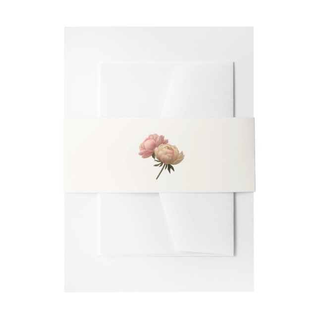Cintas Para Invitaciones Ivory | Chic Rose Wedding (Anverso Ejemplo)