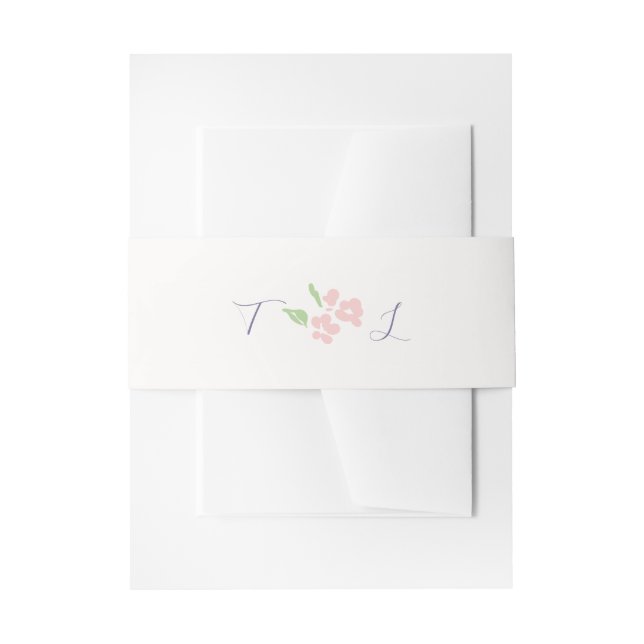 Cintas Para Invitaciones Ivory | Lavender Script Wedding (Anverso Ejemplo)