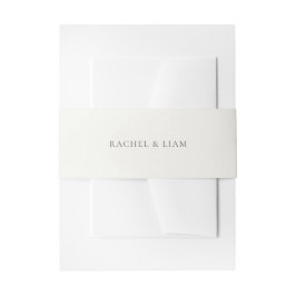 Cintas Para Invitaciones Ivory | Minimalist Couple Invitation Belly Band