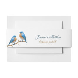 Cintas Para Invitaciones Ivory Pastel Lovebirds Romantic Bluebirds Boda
