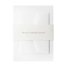 Cintas Para Invitaciones Ivory | Simple Stylish Wedding Invitation