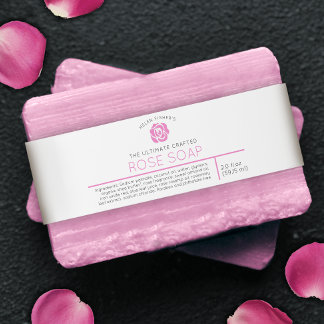 Cintas Para Invitaciones jabón Rosa u otra etiqueta de producto de belleza 