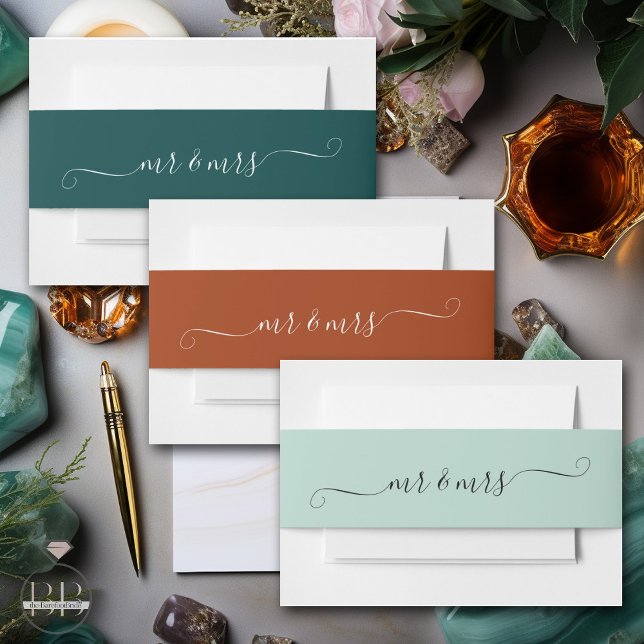 Cintas Para Invitaciones Jade Mr. y Mrs. (Subido por el creador)