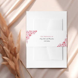 Cintas Para Invitaciones Japanese Blossom Wedding – Pink Floral