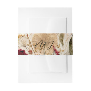 Cintas Para Invitaciones Jardín caprichoso con flores de Boda bohemio