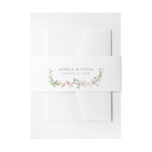 Cintas Para Invitaciones Jardín de flores silvestres Banda floral floral pa