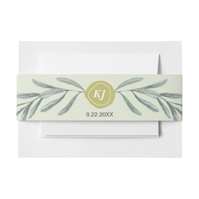 Cintas Para Invitaciones Jardín de Olivos Toscanos (Anverso Ejemplo)