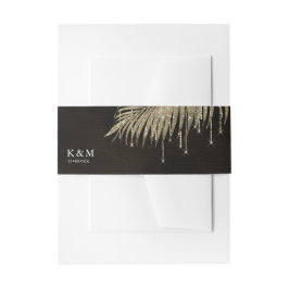 Cintas Para Invitaciones Jewel Palm Leaf Boda Gold ID830