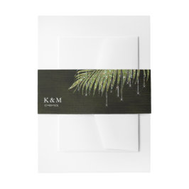 Cintas Para Invitaciones Jewel Palm Leaf Boda Green ID830