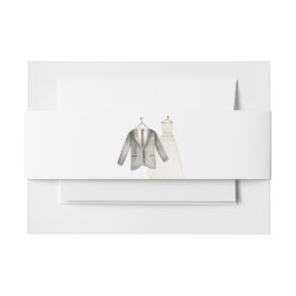 Cintas Para Invitaciones Juego de la boda del vestido de boda de novia y