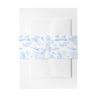 Cintas Para Invitaciones Jungle Preppy Toile de Chinoiserie