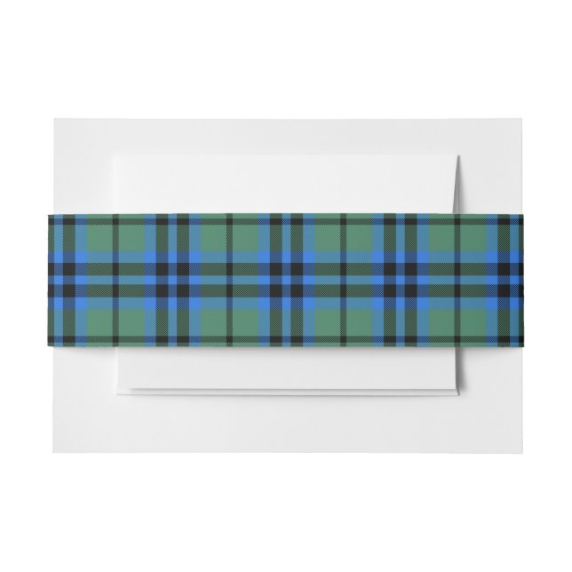 Cintas Para Invitaciones Keith Scottish Tartan Belly Band (Anverso Ejemplo)