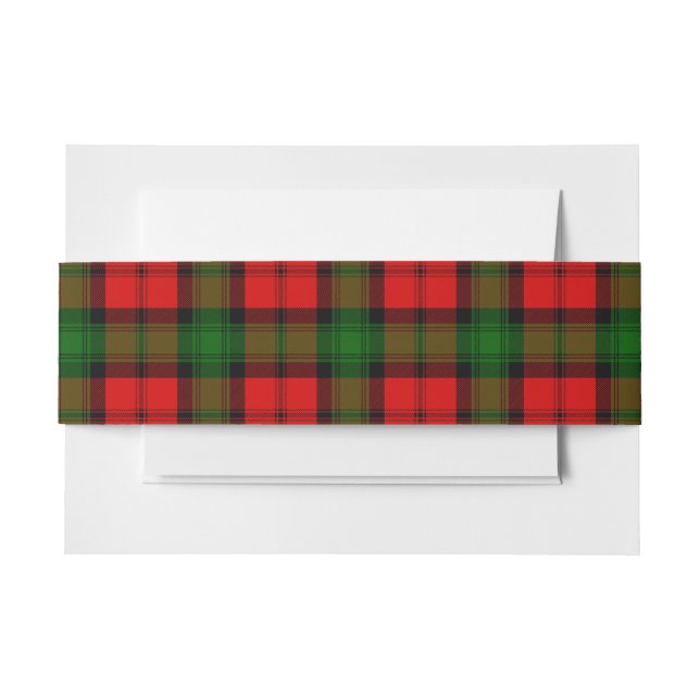 Cintas Para Invitaciones Kerr Scottish Tartan Belly Band (Anverso Ejemplo)