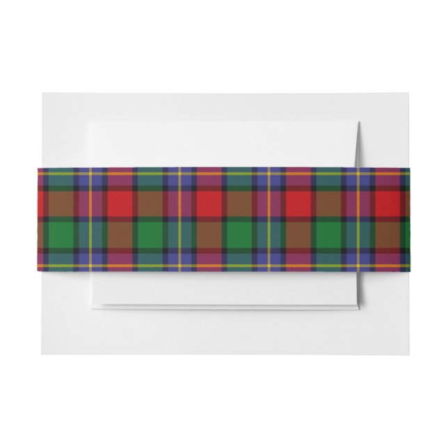 Cintas Para Invitaciones Kilgore Scottish Tartan Belly Band (Anverso Ejemplo)