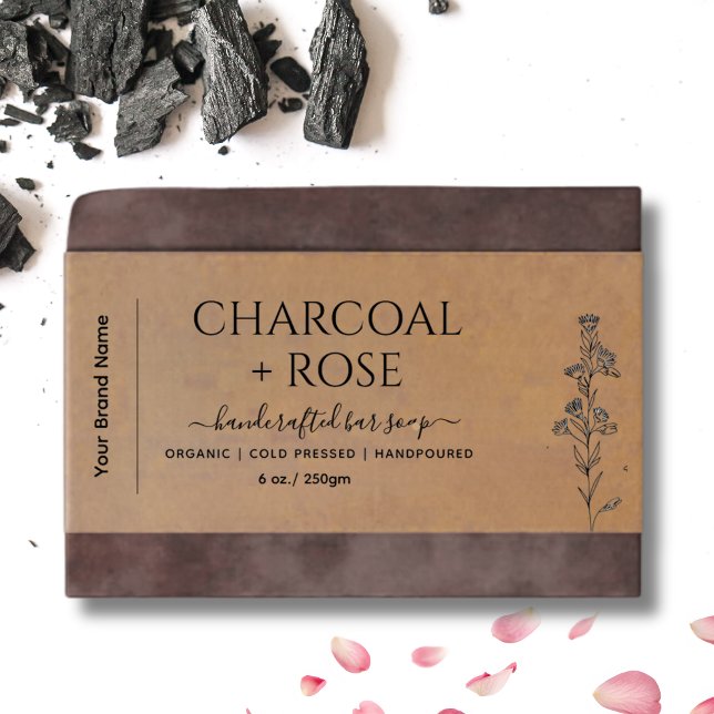 Cintas Para Invitaciones Kraft Homemade Soap wrap Label  with logo (Subido por el creador)