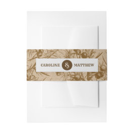 Cintas Para Invitaciones Kraft Paper Boda Botánico Rústico