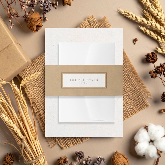 Cintas Para Invitaciones Kraft Paper ID1109, Boda ruso del Boho (Subido por el creador)