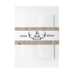 Cintas Para Invitaciones "La caza ha terminado" Boda ruso de Antler Barnwoo